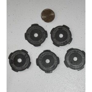 45 Rpm Record Adapter Inserts Metal Chicago Webster Corporation LOT of Five(5)